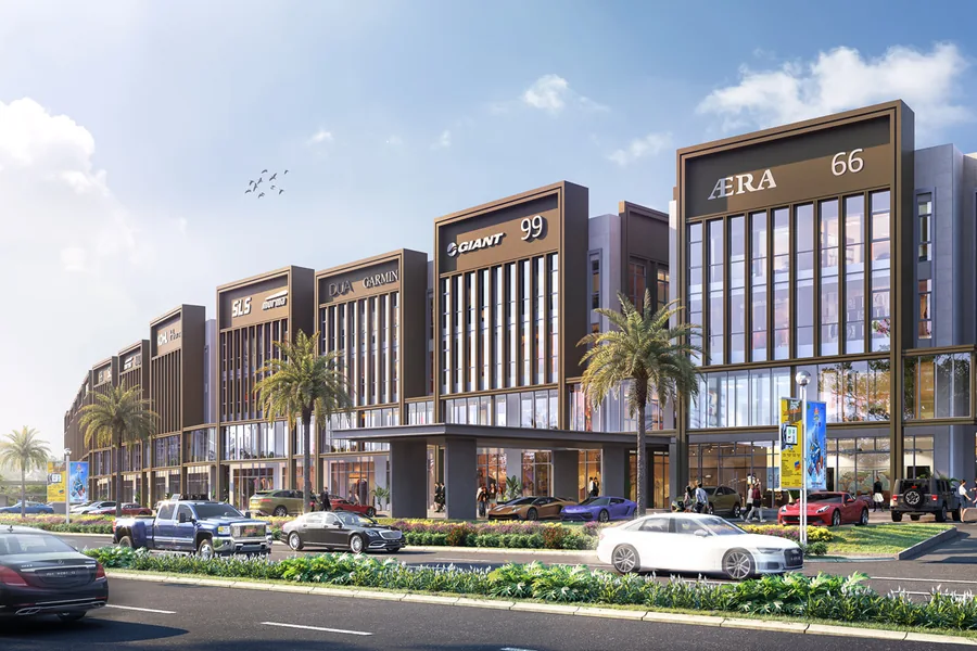Devant — Street View Siang, Fasad Full Curtain Wall 4 Lantai