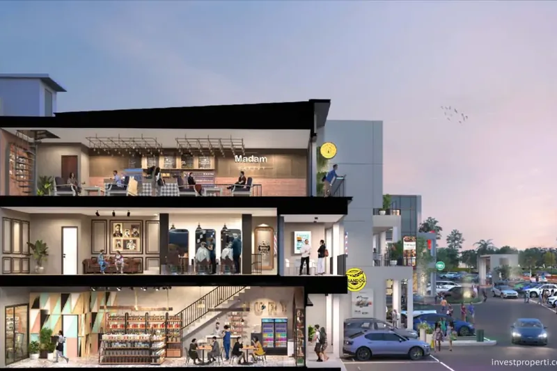 Konsep Pemanfaatan 3-Lantai — Retail, Cafe & Office Per Lantai (Ideas & Inspiration)