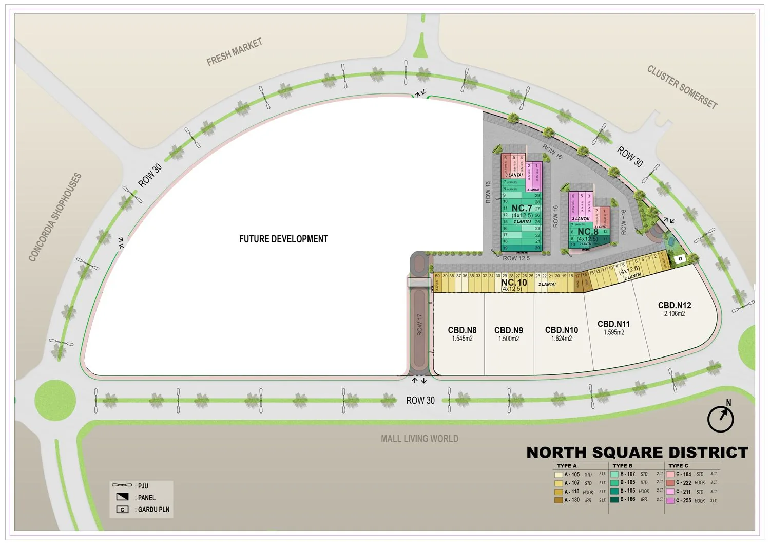 Tipe 105 STD — Siteplan
