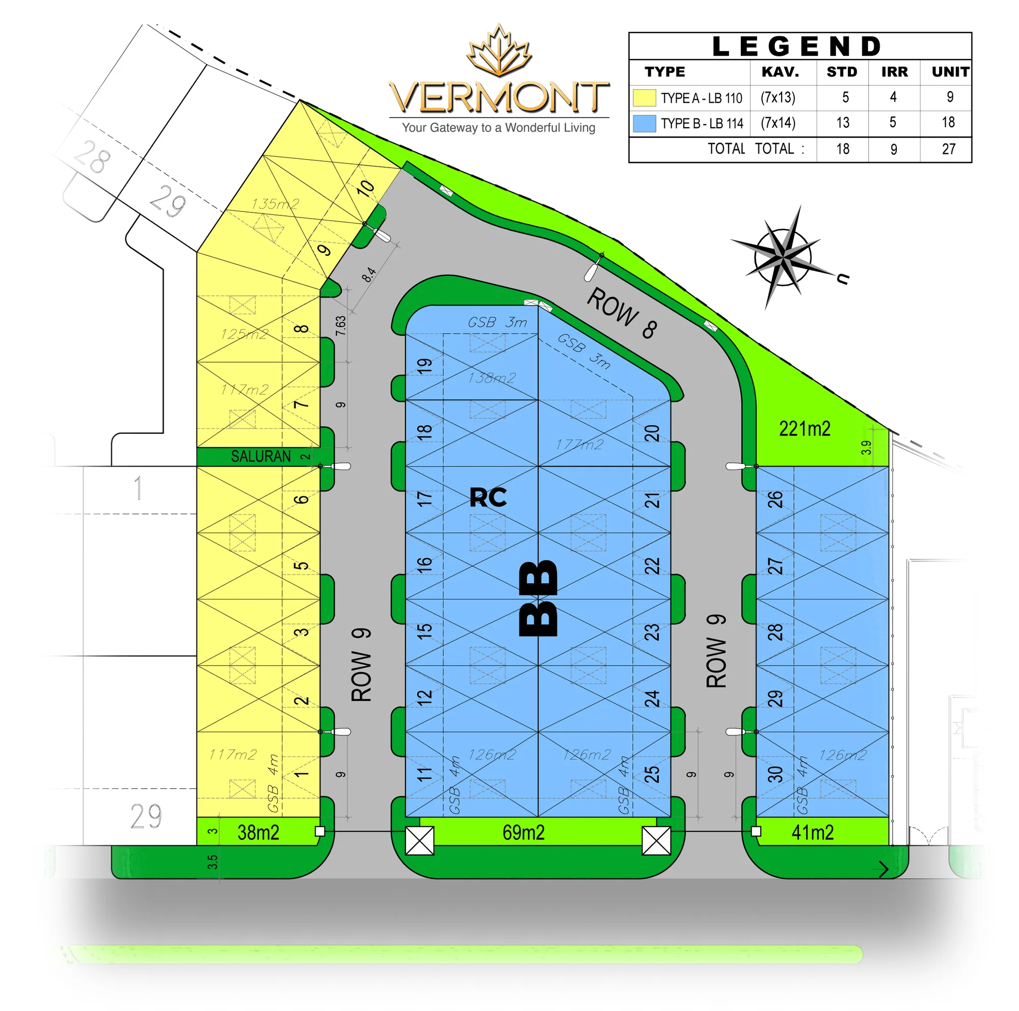 Siteplan Vermont — Kota Wisata Cibubur